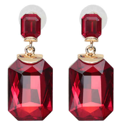Buy Crunchy Fashion Red Gold Plated Dangle & Drop Earrings - Purplle