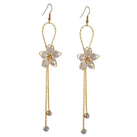 Buy Crunchy Fashion Crystalline Floret Drop Earrings For Women - Purplle