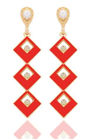 Buy Crunchy Fashion Dangling Square Earrings For Women - Purplle