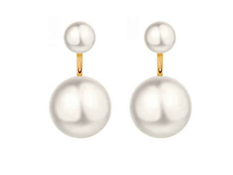 Crunchy Fashion Dual Pearl Drop Earrings