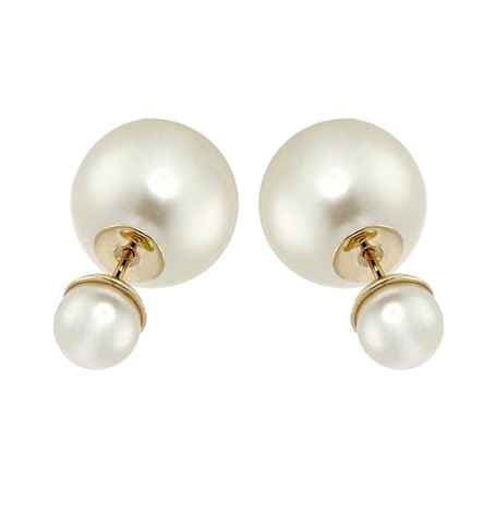Buy Crunchy Fashion Dual Pearl Earrings-White - Purplle