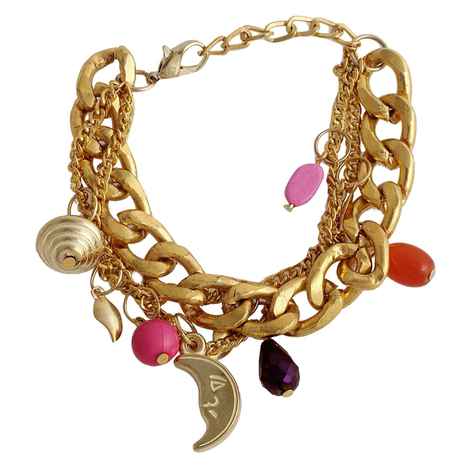 Buy Crunchy Fashion Enchanted Golden Bracelet - Purplle