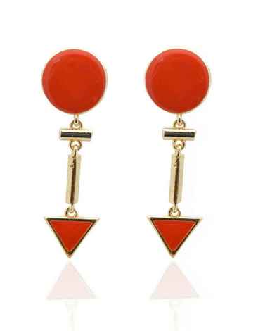 Buy Crunchy Fashion Flame Disc Decadic Earring - Purplle