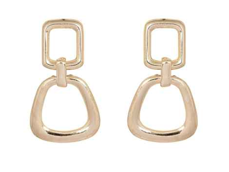 Buy Crunchy Fashion Gold Geometric Earrings - Purplle
