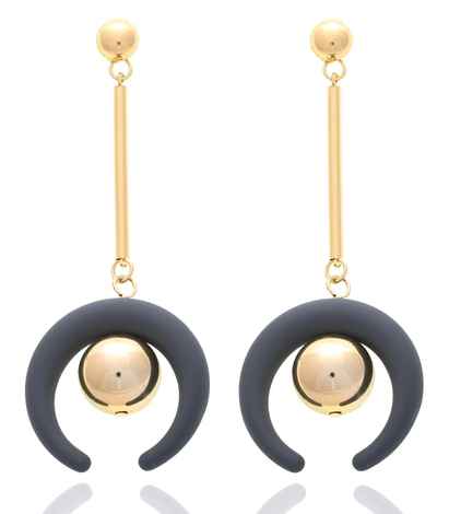 Buy Crunchy Fashion Grey Shell Horn Drop Earrings - Purplle