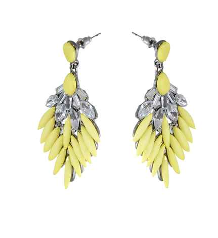 Buy Crunchy Fashion Lemony Studded Earing - Purplle