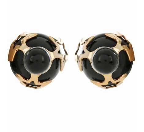 Buy Crunchy Fashion Mod Black Stud Earring - Purplle
