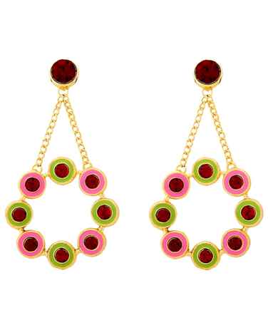 Buy Crunchy Fashion Modish Vogue Flashy Earrings - Purplle