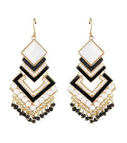 Buy Crunchy Fashion Monocromatic dapper earings - Purplle