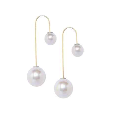 Buy Crunchy Fashion Pearl Droplet Earrings - Purplle