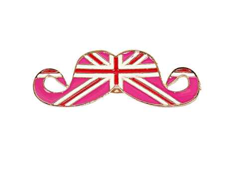 Buy Crunchy Fashion Pink Flag Mustache Ring - Purplle