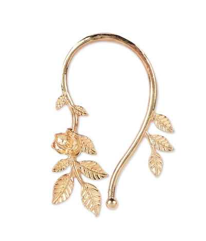 Buy Crunchy Fashion Rose Flower Leaves Ear Cuff - Purplle