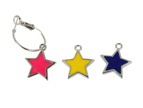 Buy Crunchy Fashion Shine Like a Star red yellow Hangging Earrings - Purplle