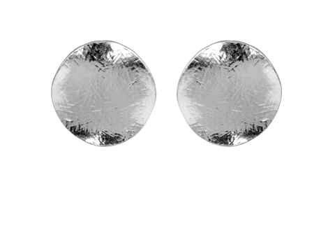 Buy Crunchy Fashion Silver Disc Studs - Purplle