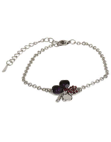 Buy Crunchy Fashion Silver Grace Clover Bracelet - Purplle