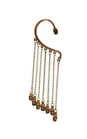 Buy Crunchy Fashion Skull Drop Ear Cuff - Purplle