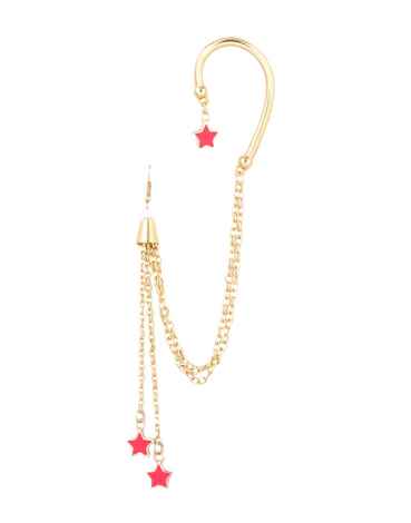 Buy Crunchy Fashion Starry Nights Salmon Earcuff - Purplle
