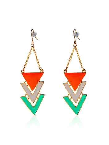 Buy Crunchy Fashion Trine Love Hue Earring - Purplle