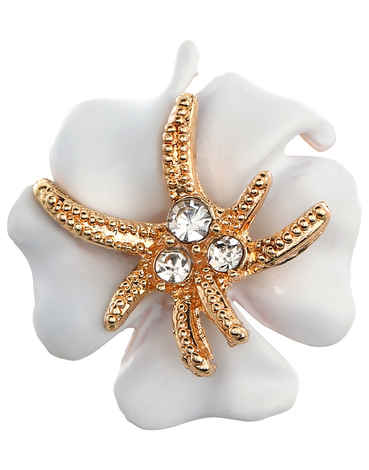 Buy Crunchy Fashion White Starfish Flower Ring - Purplle