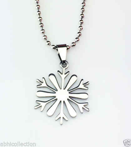 Buy Lishmark Women'S Girl Men Fashion Jewelry Stainless Steel Snowflake Pendant With Necklace - Purplle