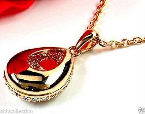 Buy Lishmark Crazy Stuff Womens 9K Yellow Gold Filled Aaa Cz Green Necklace With Pendant - Purplle