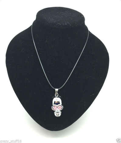 Buy Lishmark Man'S Charm Fashion Jewelry White Pink Skull Pendant Black Leather Necklace - Purplle