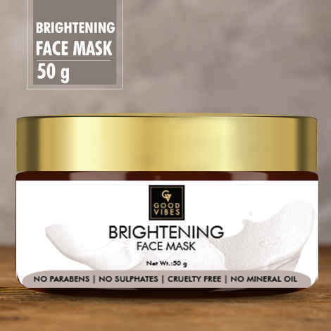 Buy Good Vibes Brightening Face Mask | Rejuvenating | No Parabens, No Sulphates, No Mineral Oil, No Animal Testing (50 gm) - Purplle