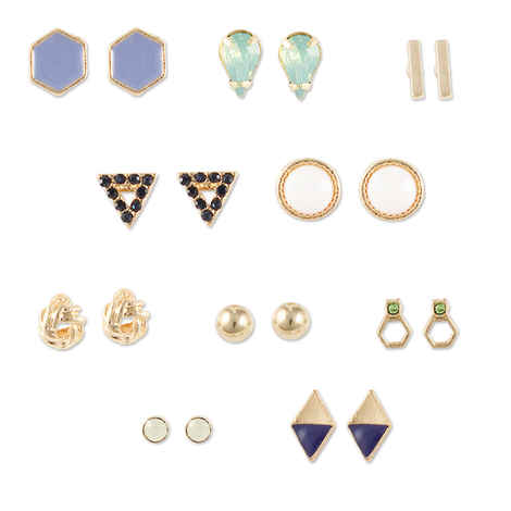 Buy Karatcart Gold Metal Turquoise Workwear Earrings Set For Women - Purplle