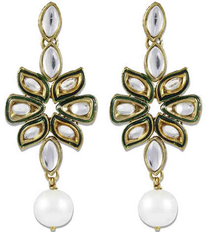 Buy Karatcart Royale Long Kundan Earrings Set For Women - Purplle