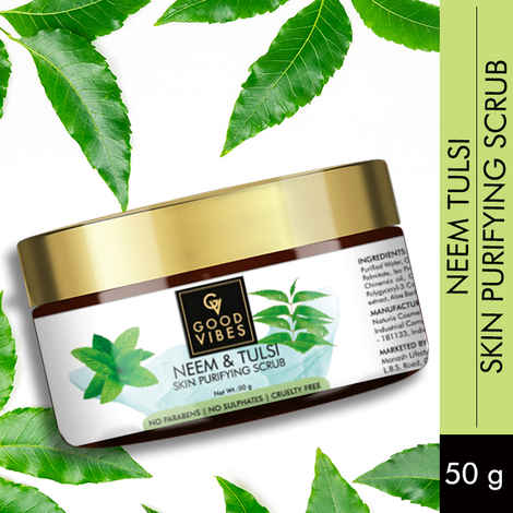 Buy Good Vibes Purifying Face Scrub - Neem Tulsi (50 gm) - Purplle