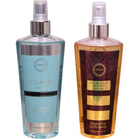 Armaf 1 Blue Homme::1 Shades Wood Body Mist - For Men & Women (500 ml)(Pack Of 2)