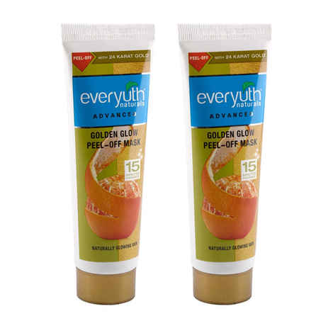 Buy Everyuth Naturals Advanced Golden Glow Peel-off Mask with 24K Gold (90 g) Pack of 2 - Purplle