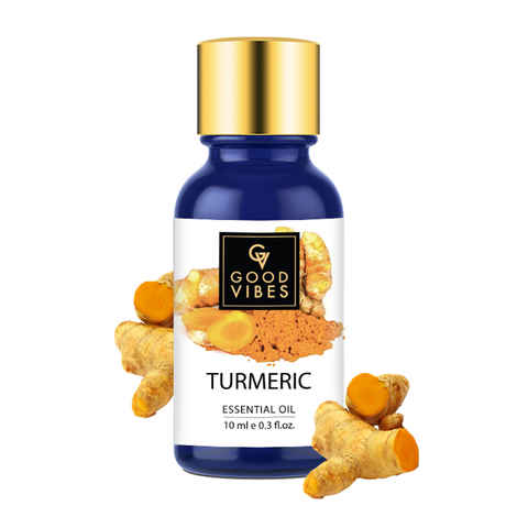 Buy Good Vibes Turmeric 100% Pure Essential Oil | Anti-Acne, Hair Growth, Anti-Tan | 100% Vegetarian, No GMO, No Synthetics, No Animal Testing (10 ml) - Purplle