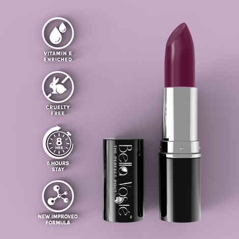 Buy Bella Voste Sheer Creme Lust LipstickA Fuchsia Flash (4.2 gm)A IA Matte FinishA I Cruelty FreeA A IA Long Lasting Improved FormulaA IA One Stroke Aplication I Highly Pi gmented - Purplle