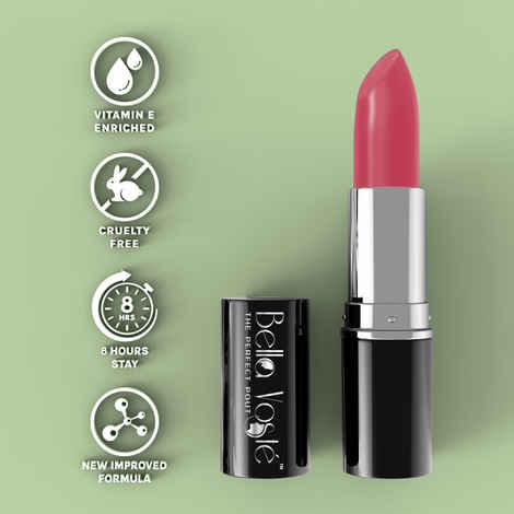 Bella Voste Sheer Creme Lust Lipstick Pink Wink 15 (4.2 g) I Matte Finish I Cruelty Free I Long Lasting Improved Formula I One Stroke Aplication I Highly Pi gmented