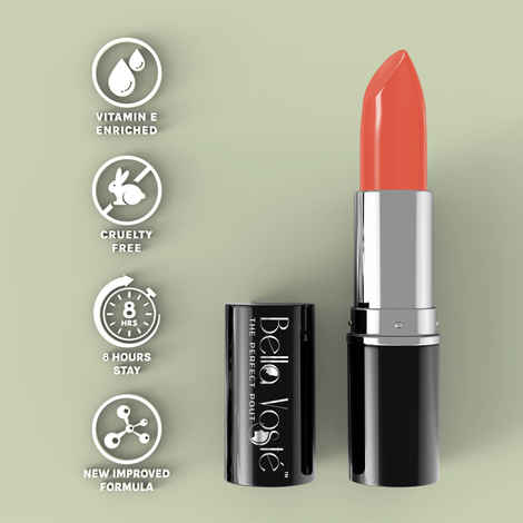 Buy Bella Voste Sheer Creme Lust Lipstick Orange Pop (4.2 gm) I Satin Touch I Cruelty Free IA Long Lasting Improved Formula I One Stroke Application I Highly Pi gmented - Purplle