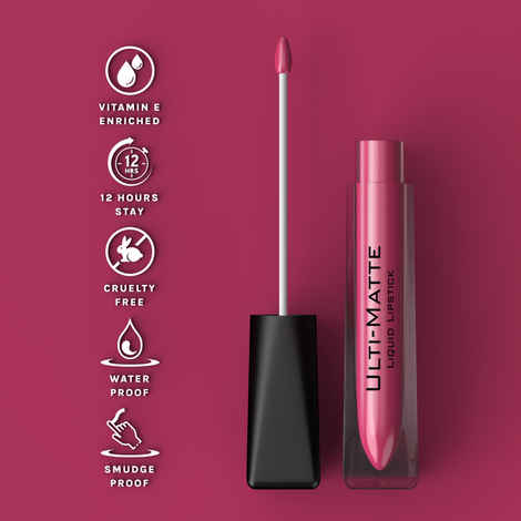 Buy Bella Voste Ulti-Matte Liquid Lipstick Rose Pop (05) (3.7 ml) - Purplle