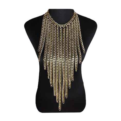 Buy Femnmas Funky Heavy Metal Body Necklace - Purplle
