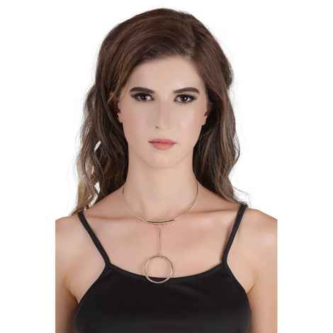 Buy Femnmas Round Shape Celebrity Necklace - Purplle