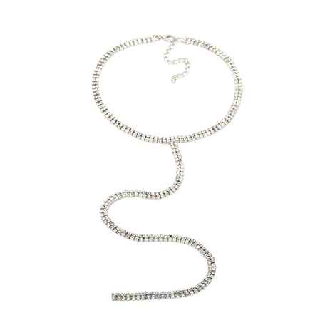 Buy Femnmas Long Crystal Collar Necklace - Purplle