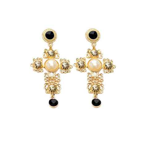 Buy Femnmas Luxury Cross Earrings - Purplle