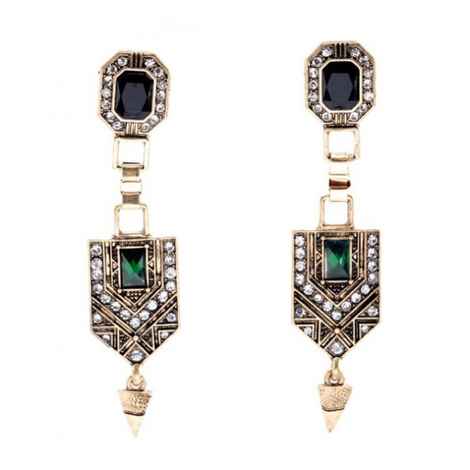 Buy Femnmas Femluxe Stone Studded Earrings - Purplle