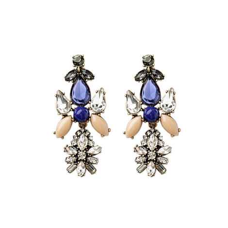 Buy Femnmas Blue Stone Party Earrings - Purplle