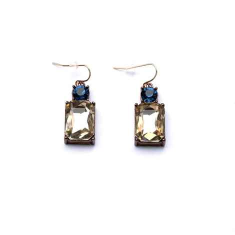 Buy Femnmas Crystal Lock Shape Earrings - Purplle