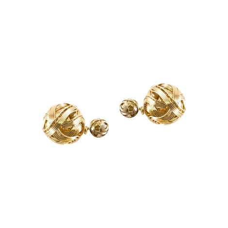 Buy Femnmas Golden Wired Double Face Earrings - Purplle