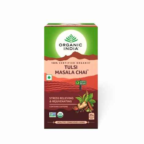 Buy Organic India Tulsi Masala Chai 25 Tea Bags - Purplle