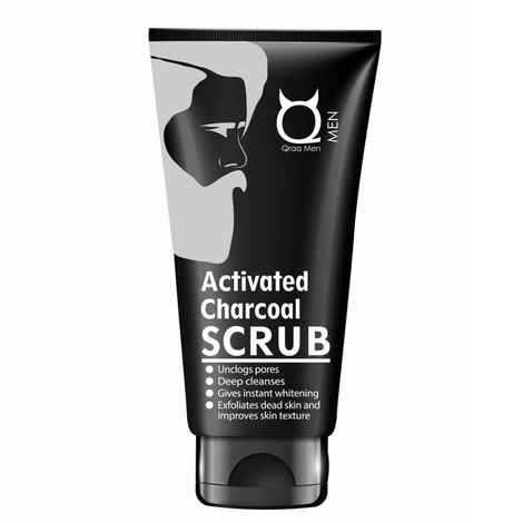 Buy Qraa Activated Charcoal Scrub For Men (100 g) - Purplle