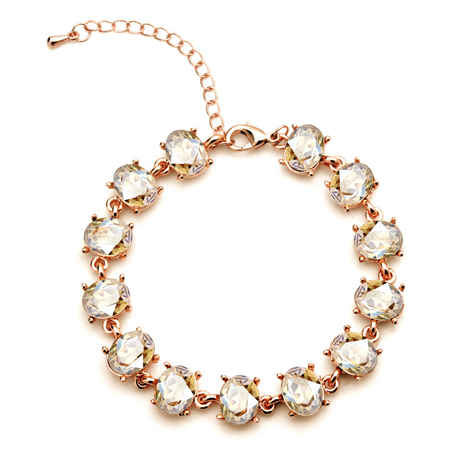 Buy Crunchy Fashion Austrain Crystal Charm Bracelet Bangle - Purplle