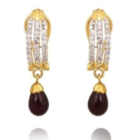 Buy Royal Bling Three Ad Row Brown Drop Earrings - Purplle
