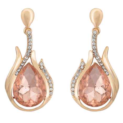 Buy Crunchy Fashion Gold Plated Stylish Crystal Earrings For Girls Fancy Party Wear Earrings - Purplle